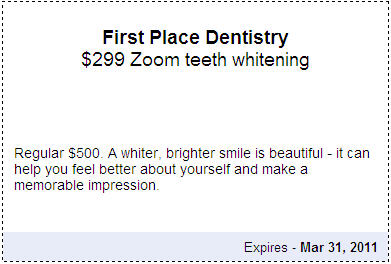 Zoom teeth whitening